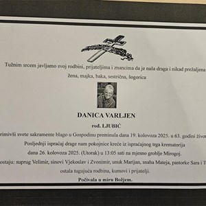 Posljednji pozdrav Danici Varljen